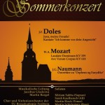 Plakat Sommerkonzert 2012 - Werke von Doles und Mozart