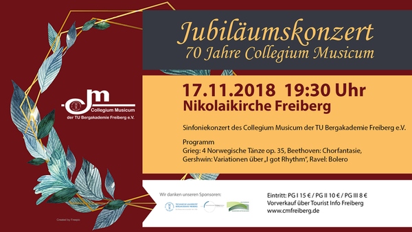 Jubiläumskonzert 70 Jahre Collegium Musicum