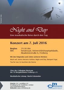 Night and Day - Konzert am 7. Juli 2016, Senatssaal, Akademiestraße 6
