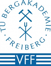 Logo mit Text: TU Bergakademie Freiberg VFF
