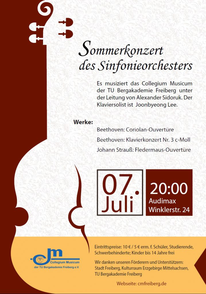 Sommerkonzert des Sinfonieorchesters am 7. Juli 2023